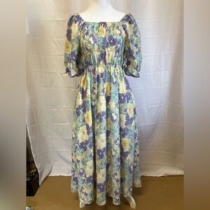 Hayden Blue and Yellow Smocked Sundress